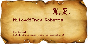 Milovánov Roberta névjegykártya